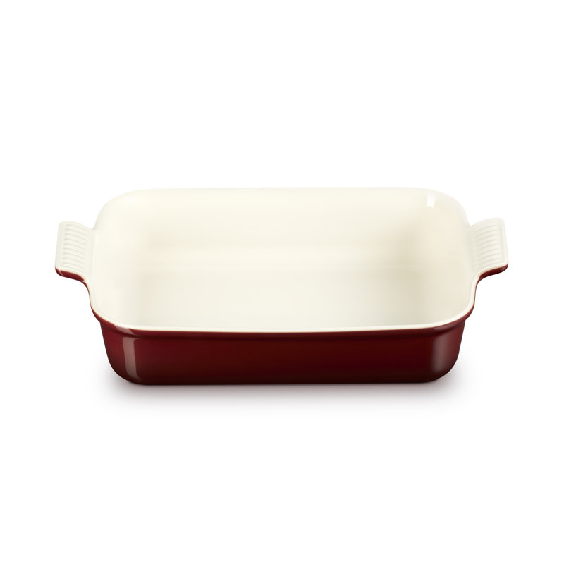Le Creuset Stoneware Heritage Rectangular Dish, 32cm/3.85L, Garnet