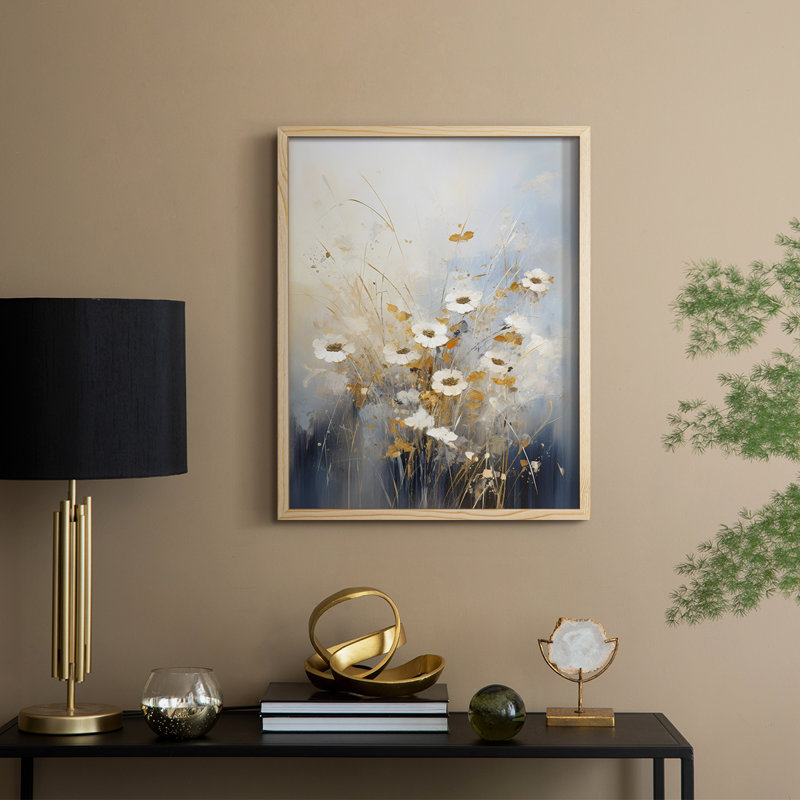 Reproduction encadrée FLORAL Series CCCCXXII - bois massif, H 11 po x l 9 po