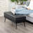  42" Faux Leather Storage Ottoman Bench With Metal Legs-1564766472