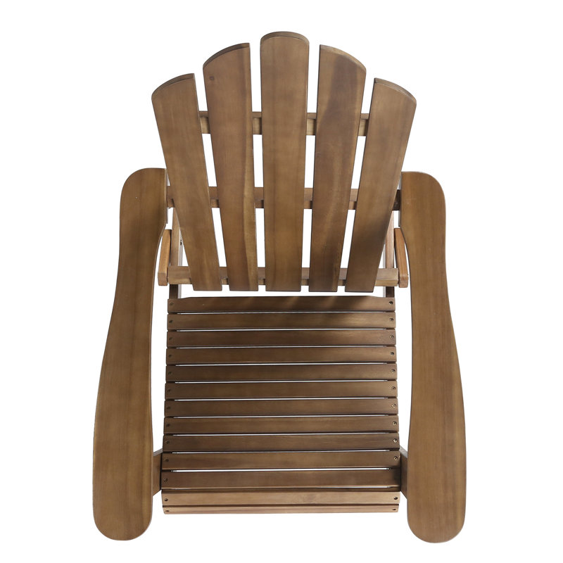 Foldable Chair - Wood For Stylish Outdoor Space Dark Brown Lounge And Weather-