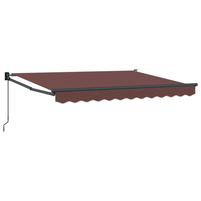 vidaXL 200 cm D Polyester Retractable Patio Awning