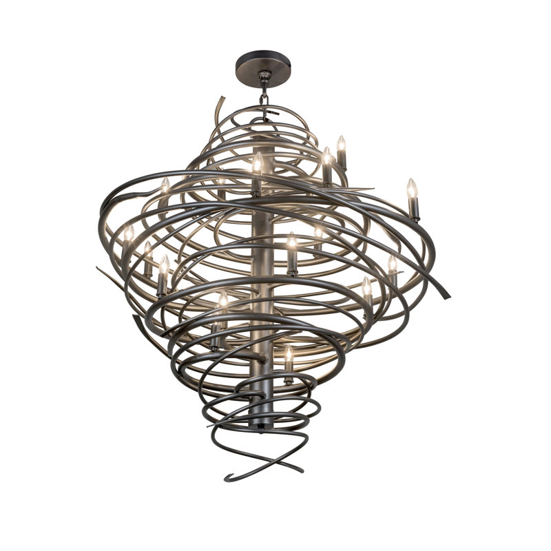 18 - Light Dimmable Tiered Chandelier