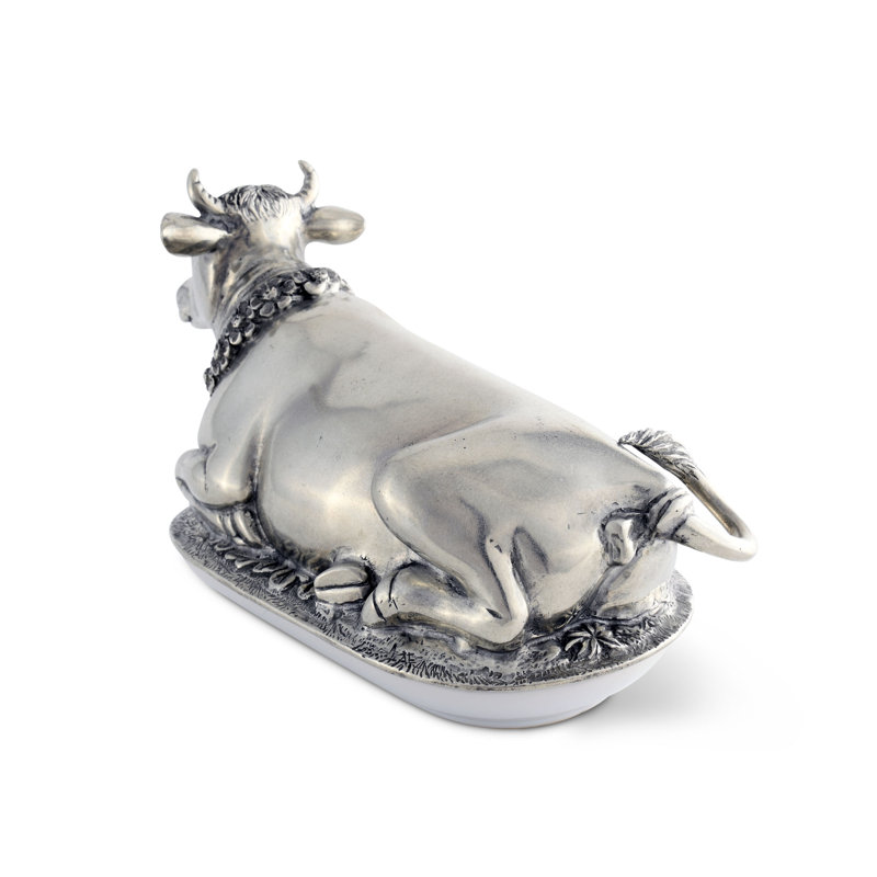 Garden Friends Pewter Butter Dish