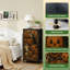 Commode à 4 tiroirs pour la chambre Halloween O Lanterns Black Cat Ghost Skull Summerween Petite grande commode pour vêtements avec commode avec commode