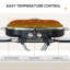 Ahmo Foldable Gas BBQ Grill 2 Burner Garden Barbecue Trolley w/ Lid