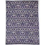 Rumi Hand-Knotted Silk Midnight Rug