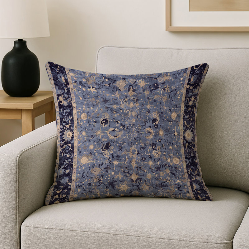 Coussin décoratif intérieur / extérieur gris Modern Modern, Carré 16 po, Gris / beige / gris clair abstrait 8