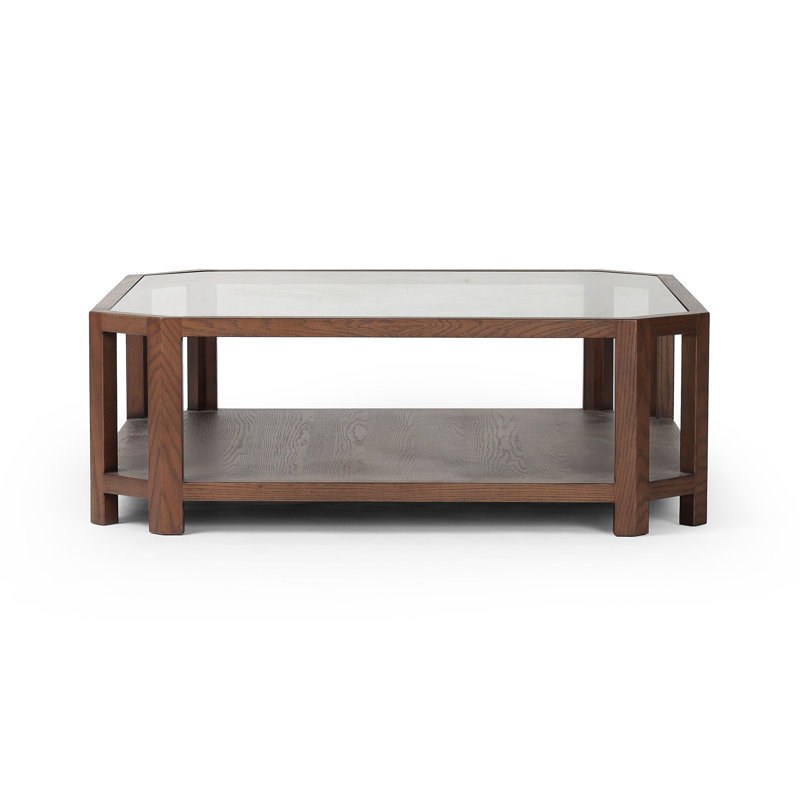 JENZEN Glass Top Single Coffee Table
