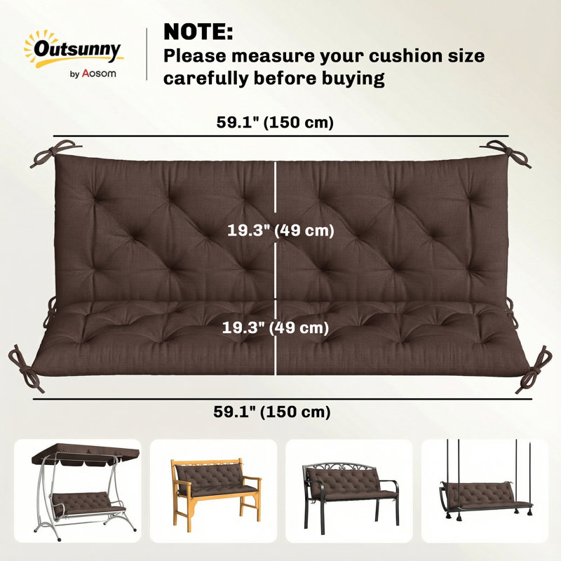 Coussin de remplacement pour balancelle 3 places