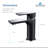 Modern Single Handle Bathroom Faucet – Solid Brass Single Hole Vanity Sink Faucet with Drip-Free Cartridge, Premium Finish & Water Supply Hose-36585964