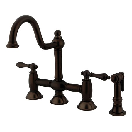 Elements of Design Widespread Bridge Faucet with Side Spray & Reviews ...