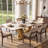 63 in. Modern Rectangular Sintered Stone Dining Table with Steel Base