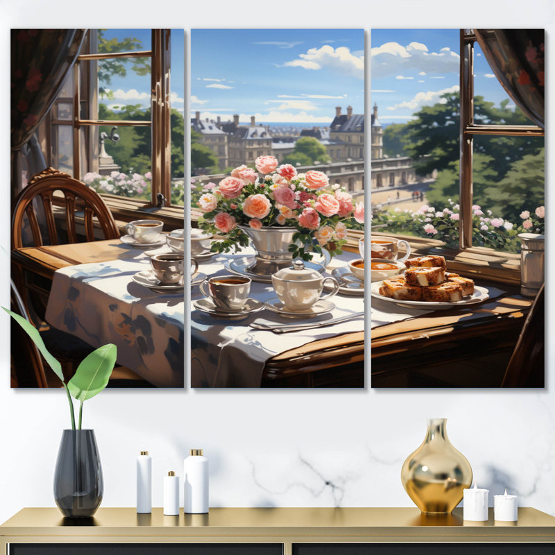 «Country Club Af Afres Tea IV», reproduction sur toile 3 pièces, H 28 po x l 36 po x P 1 po
