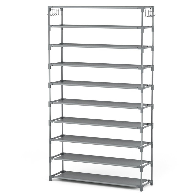 50 Pair Shoe Storage, Gray