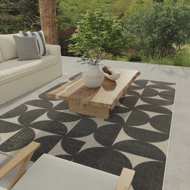 Tapis gris / beige Betrice, Rectangle 3 pi 3 po x 5 pi 3 po