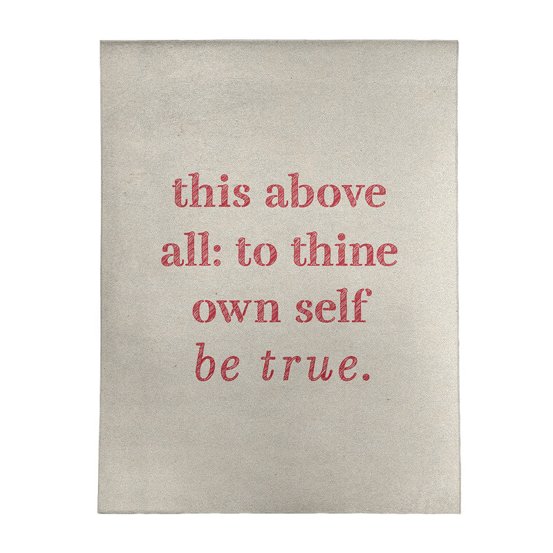 Tapis en poly-chenille à citation inspiration de shakespeare, Rectangle 9 pi x 12 pi