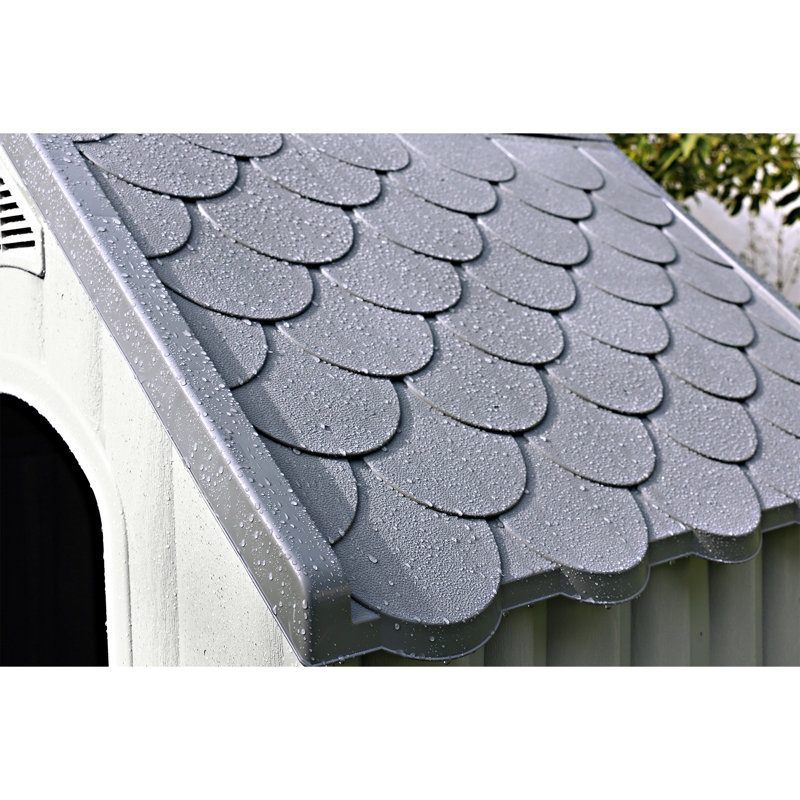 Niche pour chien en plastique gris 
