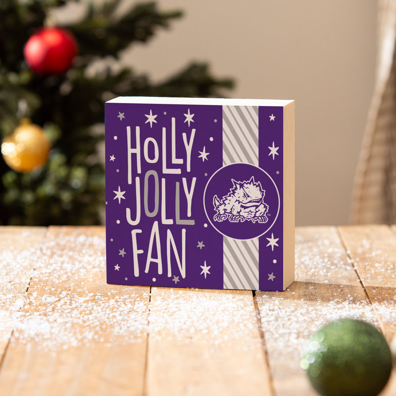 Texas Christian University 6" Holiday Wood Plock Wall Sign
