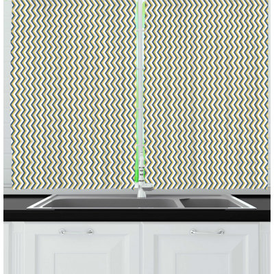 Chevron Tailored Kitchen Curtain