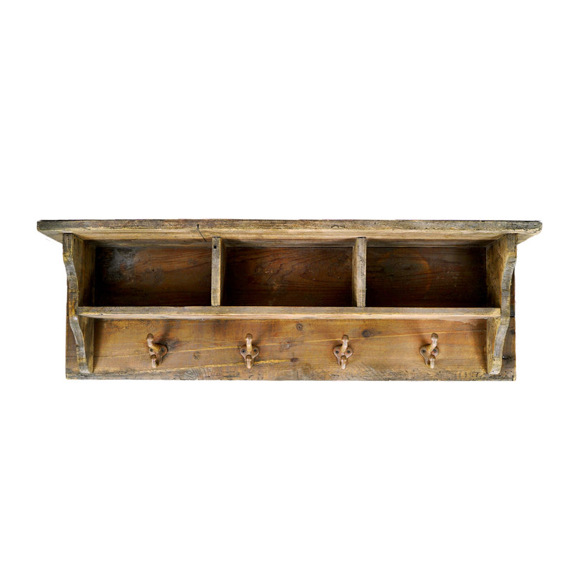 Madi Solid Wood Wall 4 - Hook Wall Mounted Coat Rack