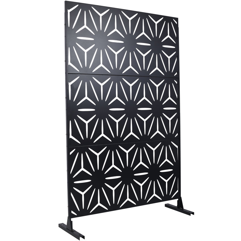 Paravent autoportant en métal pour terrasse, balcon, patio ou panneaux de clôture de jardin (H 76 po x l 48 po) | Idée de cadeau