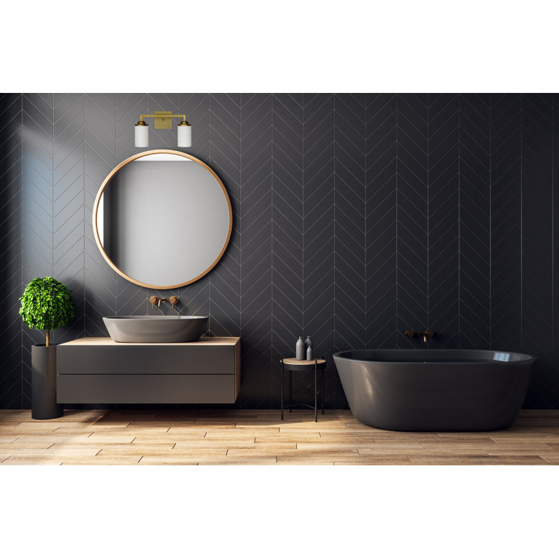 Barre de bain noire, 3, Or naturel