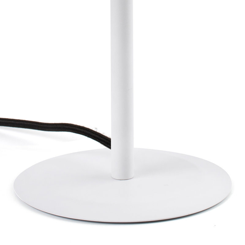 Lampe de table Conga, Blanc, Blanc, H 17,5 po x l 8,5 po x P 8,5 po