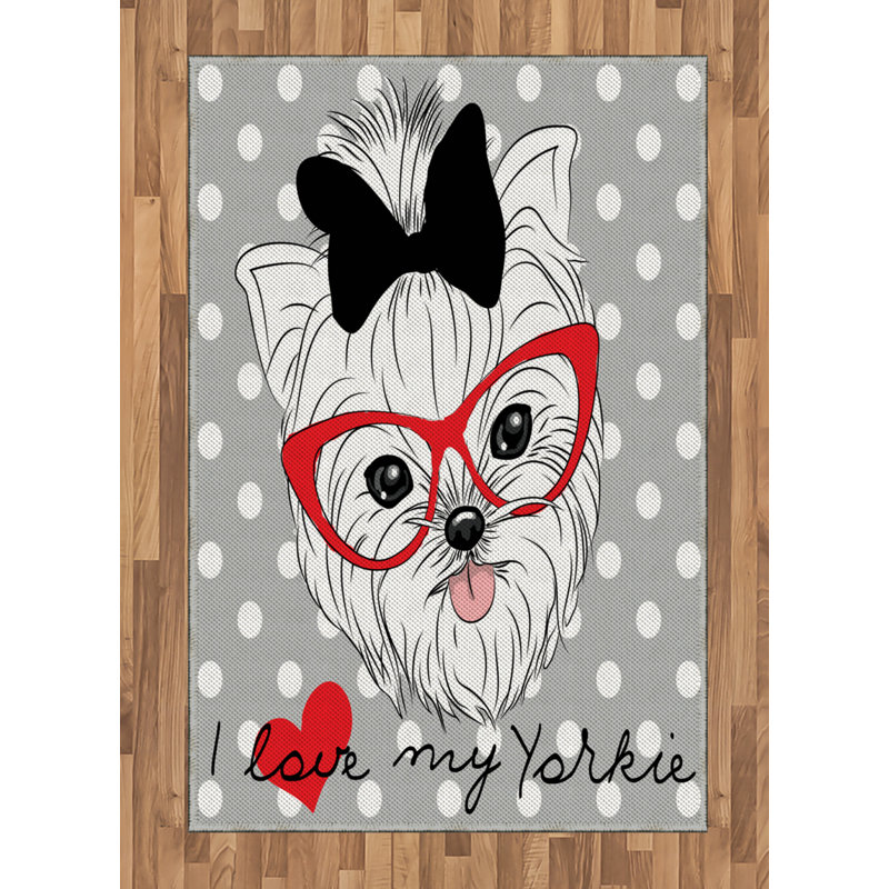Yorkie High Density Long Fiber Poly Threads Decorative Area Rug Carpet, Rectangle 4' x 5'8"