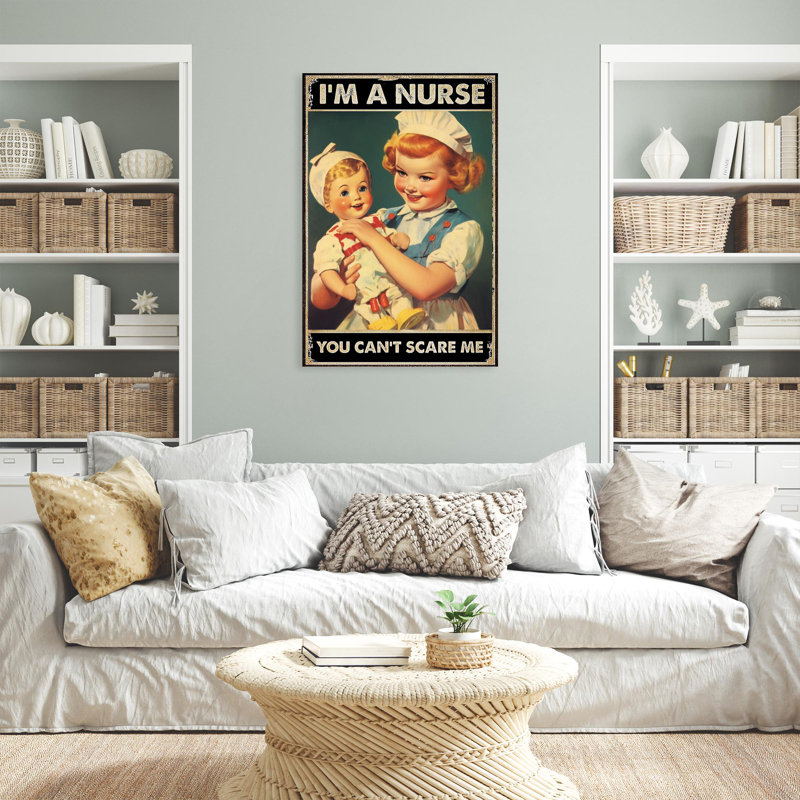 Im Im Nurse You Cant Scare Me - 1 pièce, impression d'art graphique rectangulaire sur toile tendue
