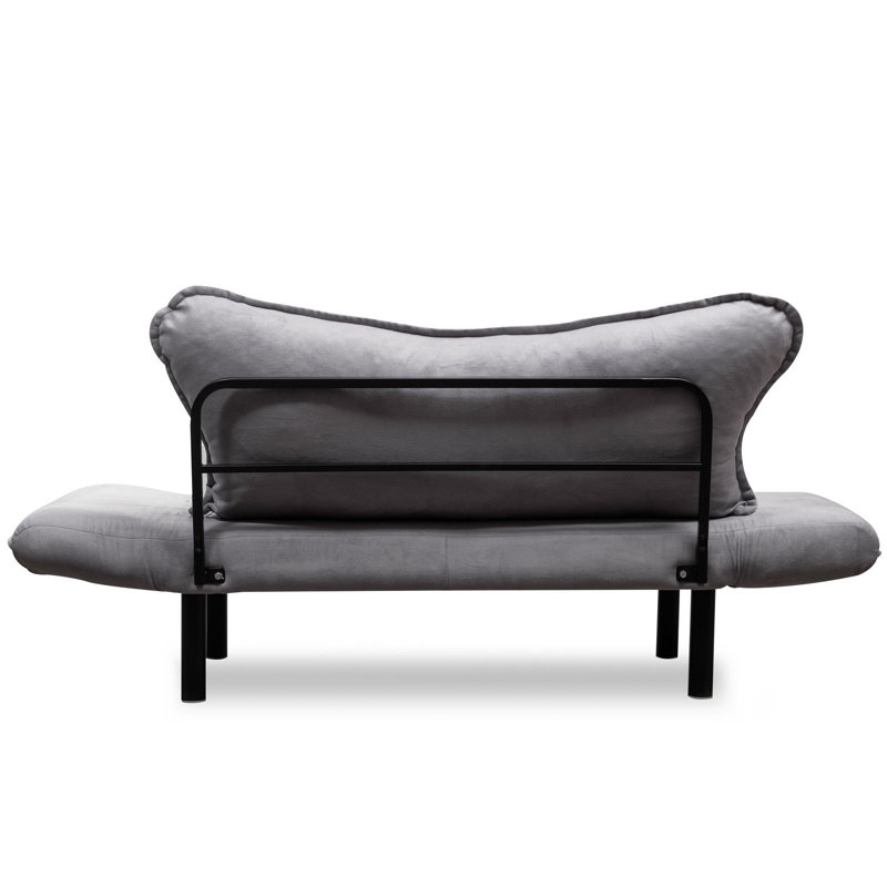 Causeuse avec accoudoirs 59 po, Microfibre grise