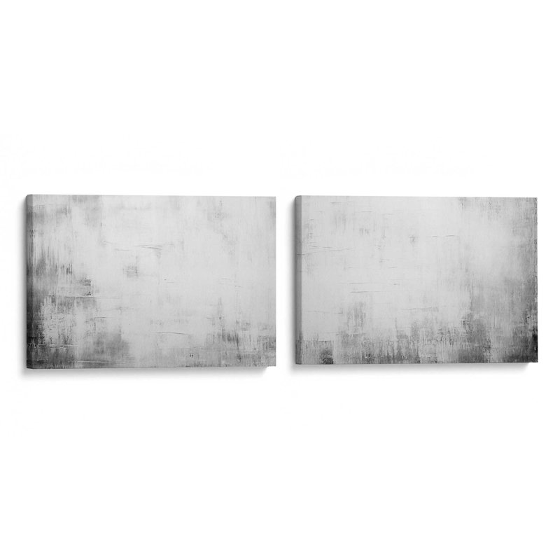 Ensemble de 2 toiles encadrées silencieuses, Toile tendue, H 12 po x l 36 po x P 1,25 po