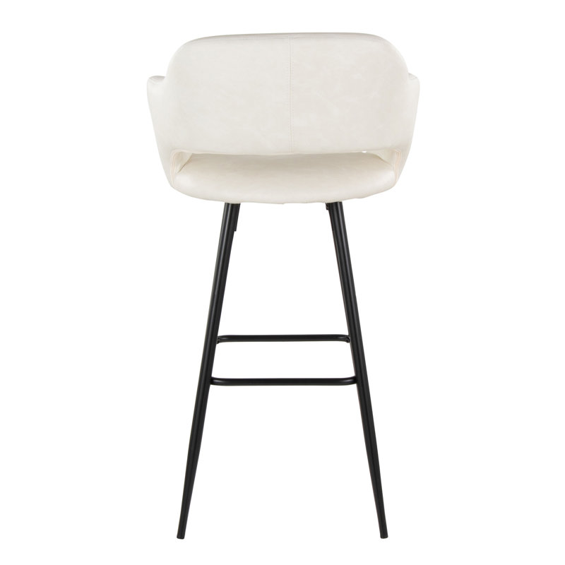 Tabouret de bar contemporain à hauteur fixe, Blanc