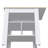 Adeline 3-Shelf Kitchen Island White