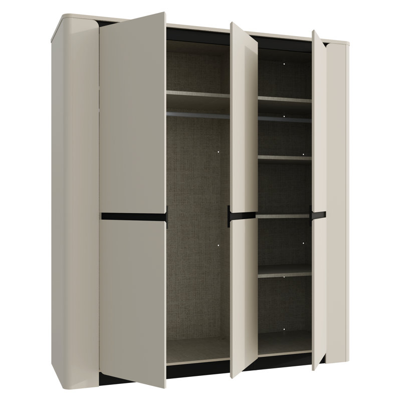 Taylianna 3 Door Manufactured Wood Wardrobe