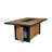 Bodhi 73" Rectangle Teak Dining Fire Table With Hidden Propane Tank Storage by Real Flame