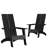 Indoor/Outdoor Modern Dual Slat Back Adirondack Style Chairs-88681447