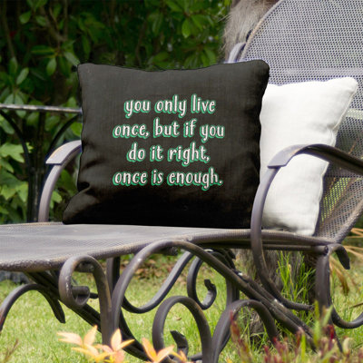 Outdoor Reversible Throw Pillow