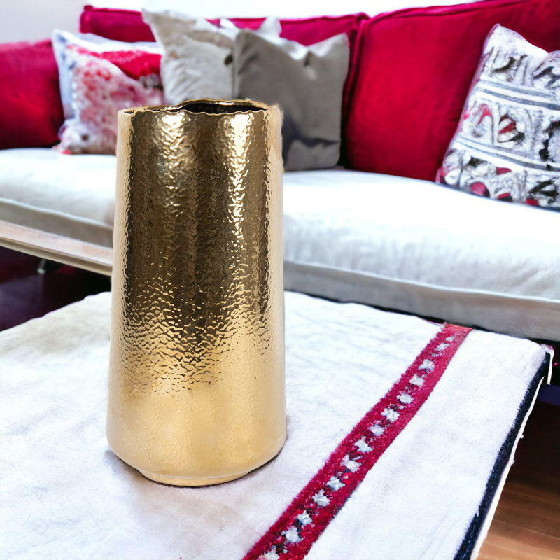 Vase de table en céramique Janyhia, Or