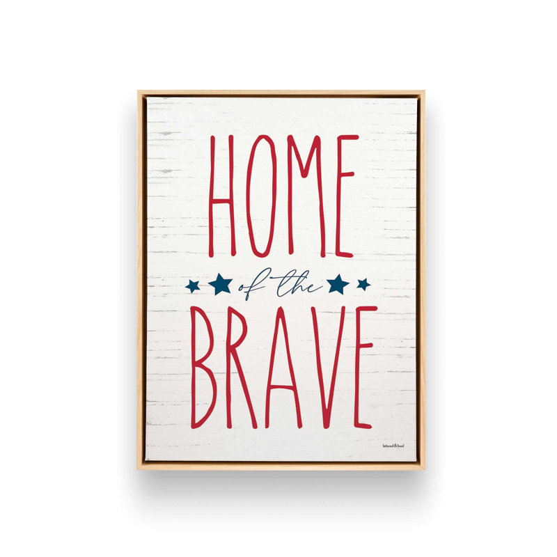 Impression sur toile Home of the Brave, L 18 po x H 24 po, Tanné, Toile avec cadre