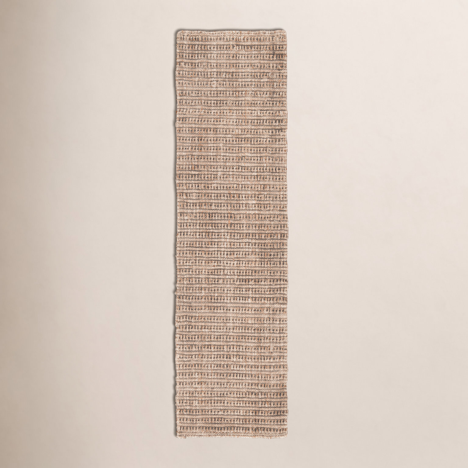 Vesper Taupe Hand-Woven Jute Rug, Runner 2'6" x 12'