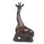 African Hand Carved Wood Kneeling Giraffe Figurine