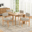 Modern Wooden Blended Linen Kaki Dining Chair (Set Of 2)-1160414070