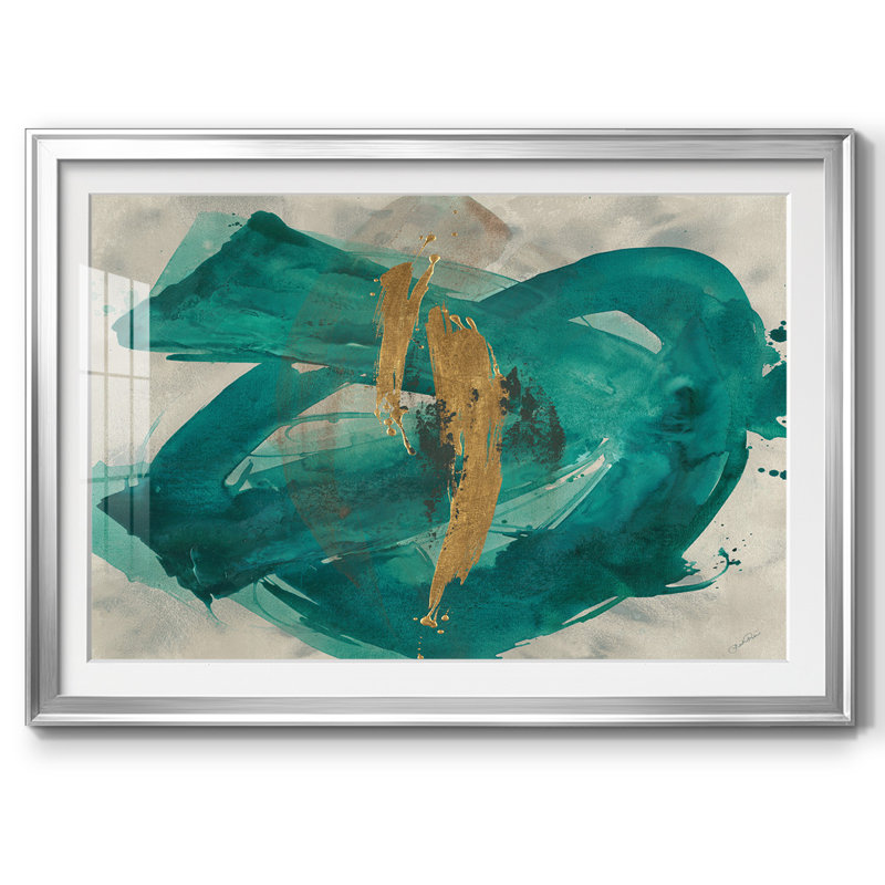 Reproduction encadrée Nexus III avec cadre biseauté mat et verre, Argent, H 27 po x l 39 po x P 1,5 po