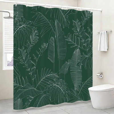 Rideau de douche Tropical Leaf Line
