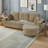 Sectional Sofa with Storage Ottoman-973862691