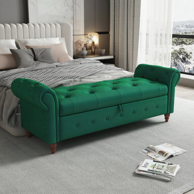 63" Bed Bench With Storage