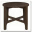 Table de bout ronde en bois massif brun foncé Mavis