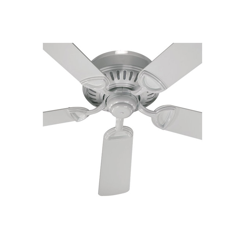 42'' Ceiling Fan, White with White / Walnut Blades
