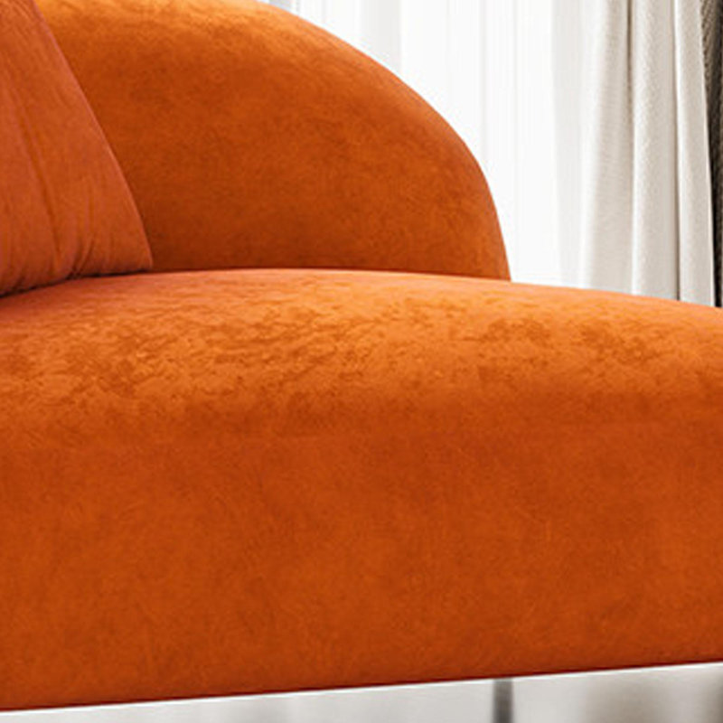 Chaise longue de loisir simple et luxueuse, Left Hand Facing, Orange