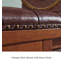 Banc de rangement traditionnel pour chaussures en bois massif avec siège capitonné et insertions en rotin-2039380690